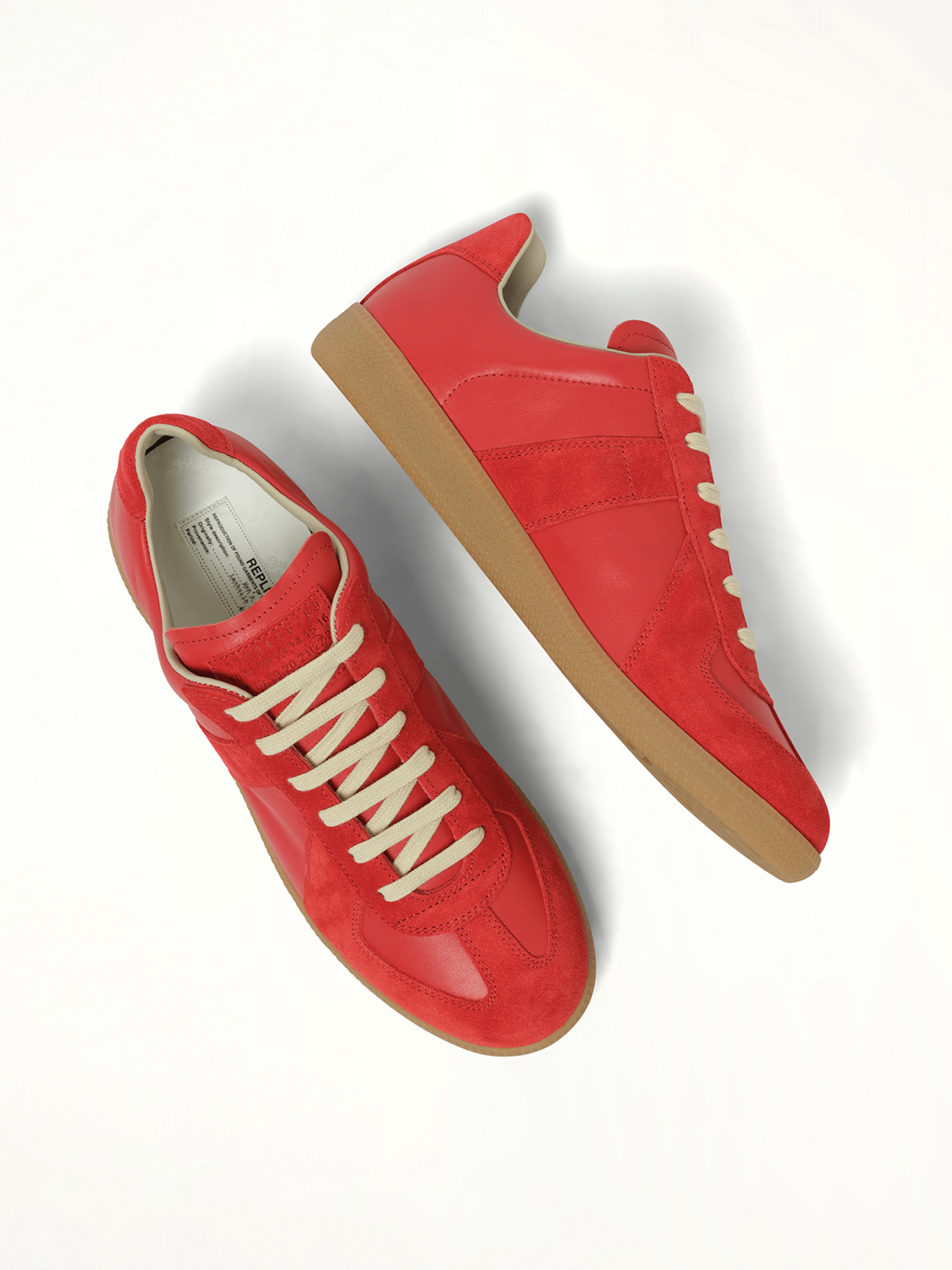 Replica Leather Sneaker in Boero Top View | MAISON MARGIELA