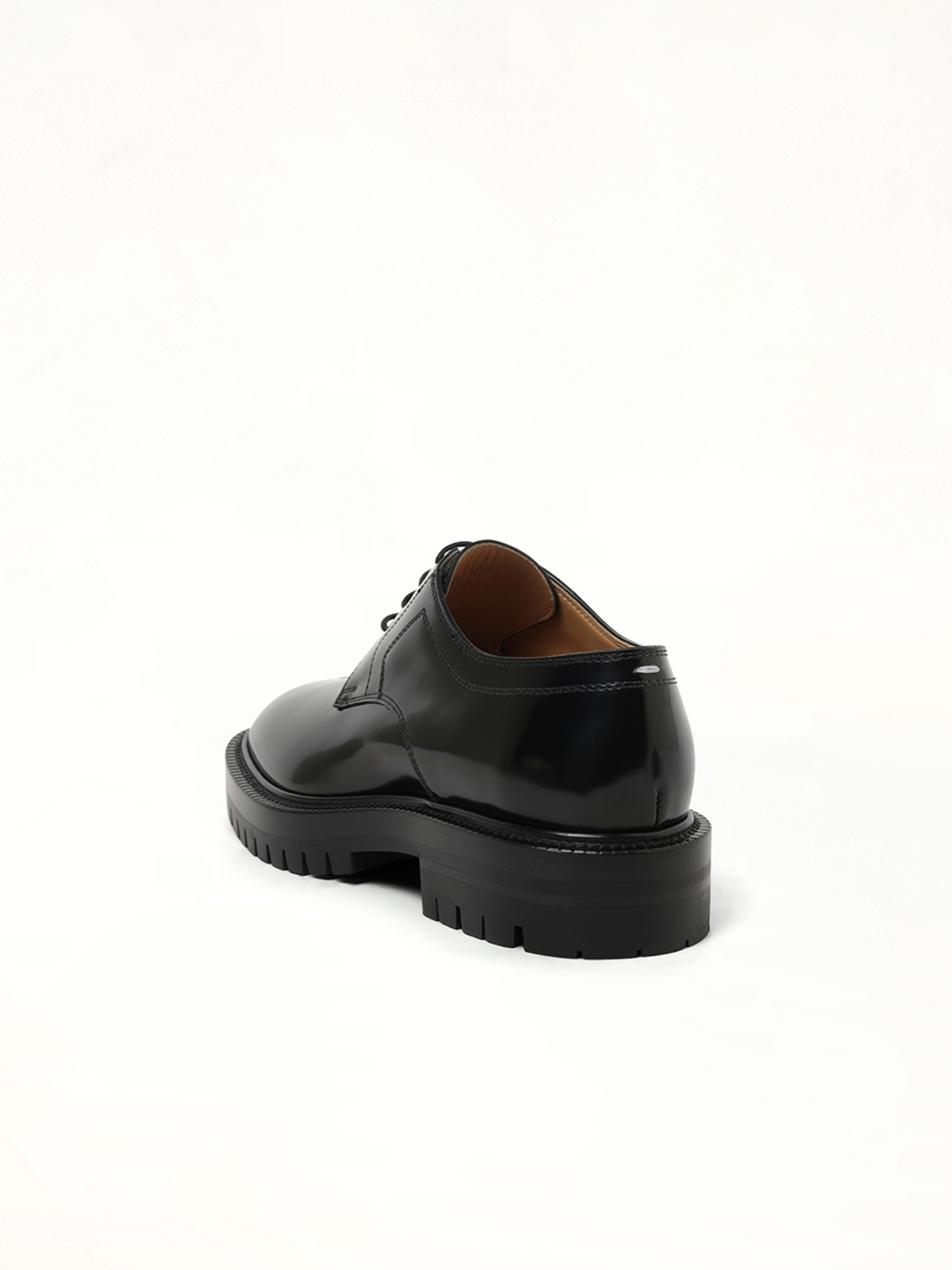 Tabi Lace-Ups Chunky Sole in Black Back View | MAISON MARGIELA