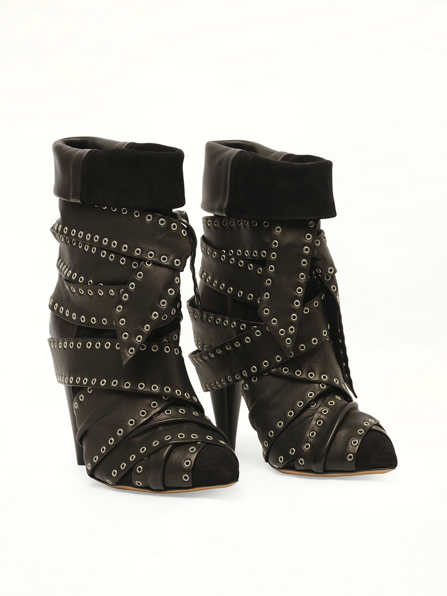 Aleen Boots in Black Front View | ISABEL MARANT