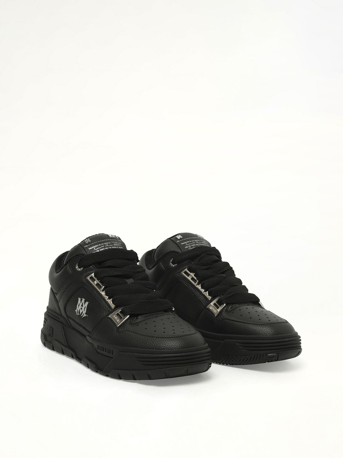 Metallic MA-1 Sneaker in Black Front View | AMIRI