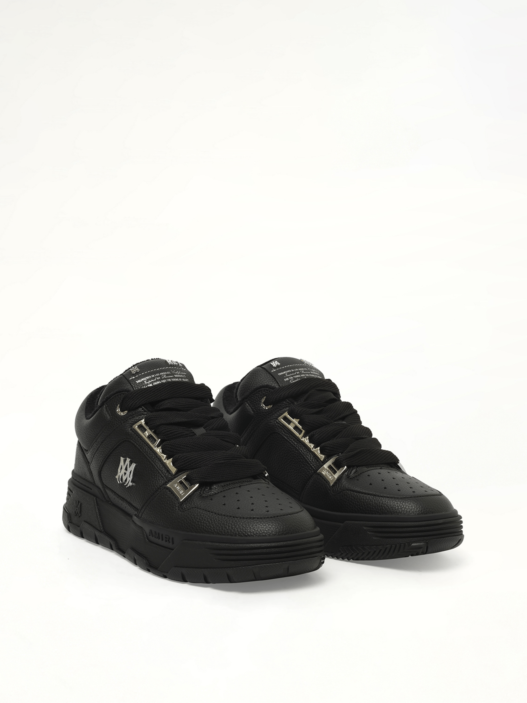 Metallic MA-1 Sneaker in Black Front View | AMIRI