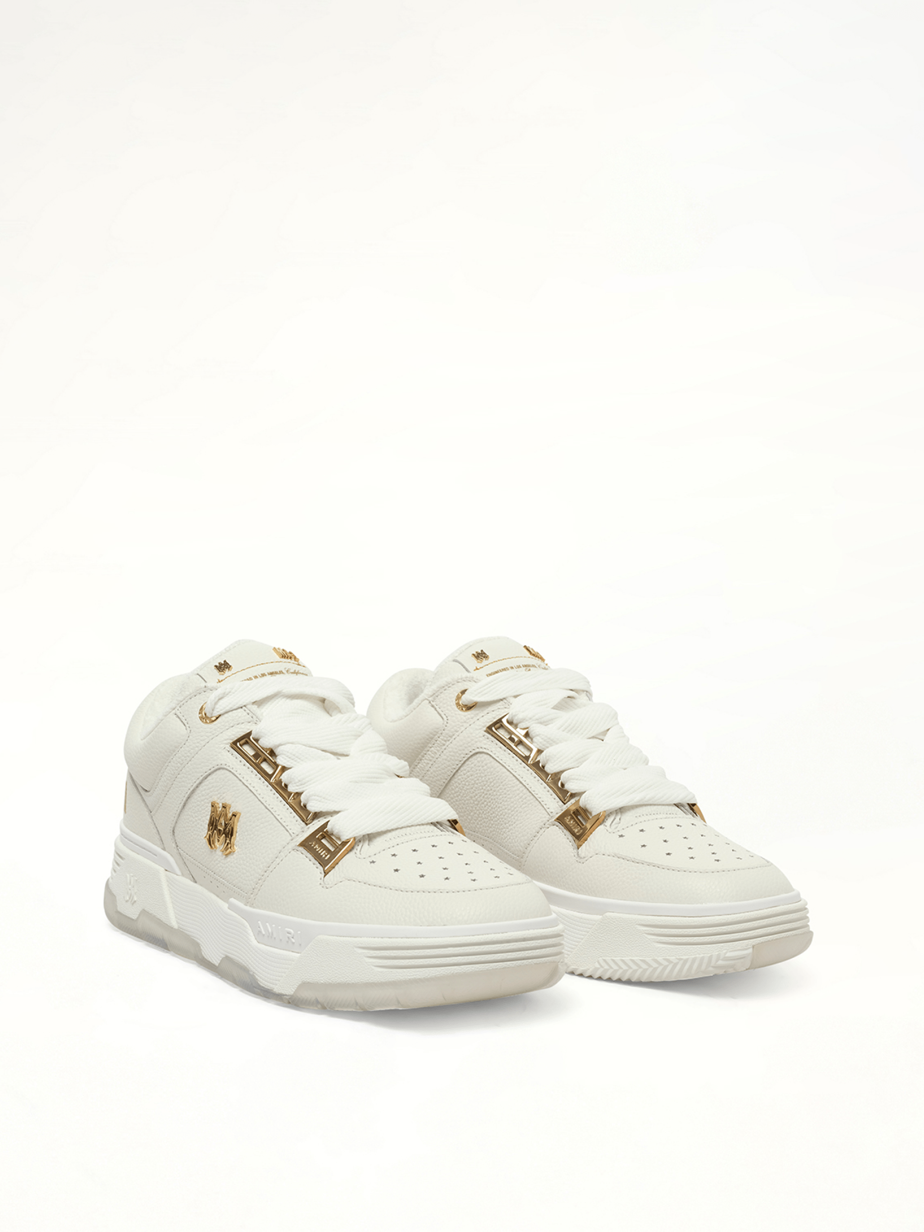 Metallic MA-1 Sneaker in White Front View | AMIRI