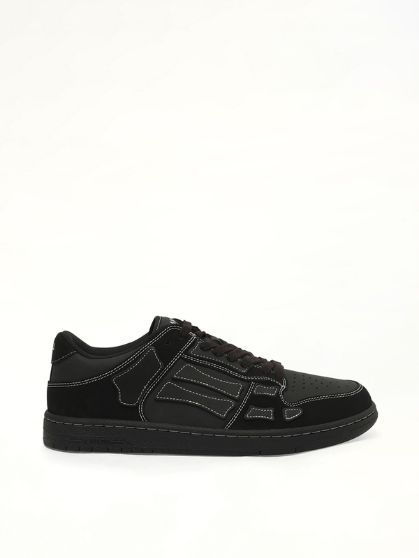 Skeleton Top Low Sneaker in Black Side View | AMIRI