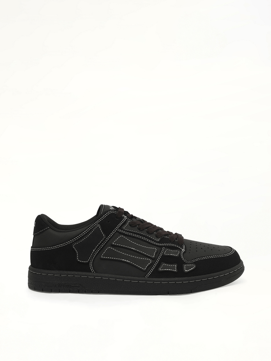 Skeleton Top Low Sneaker in Black Side View | AMIRI