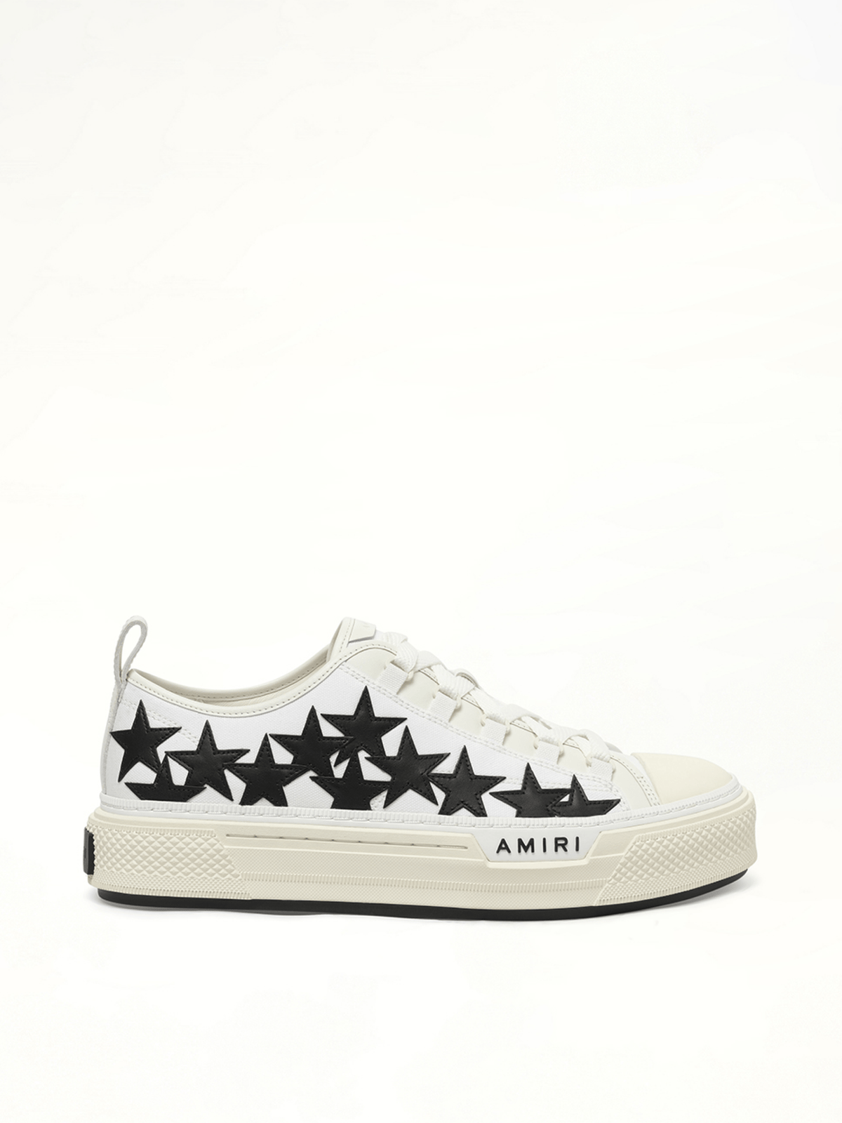 Court Low Sneaker in White/Black Side View | AMIRI