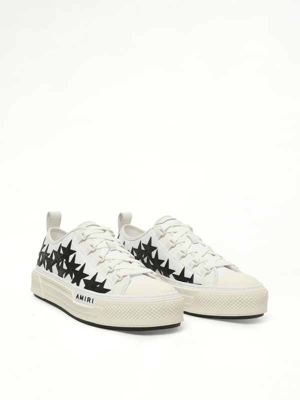Court Low Sneaker in White/Black Front View | AMIRI