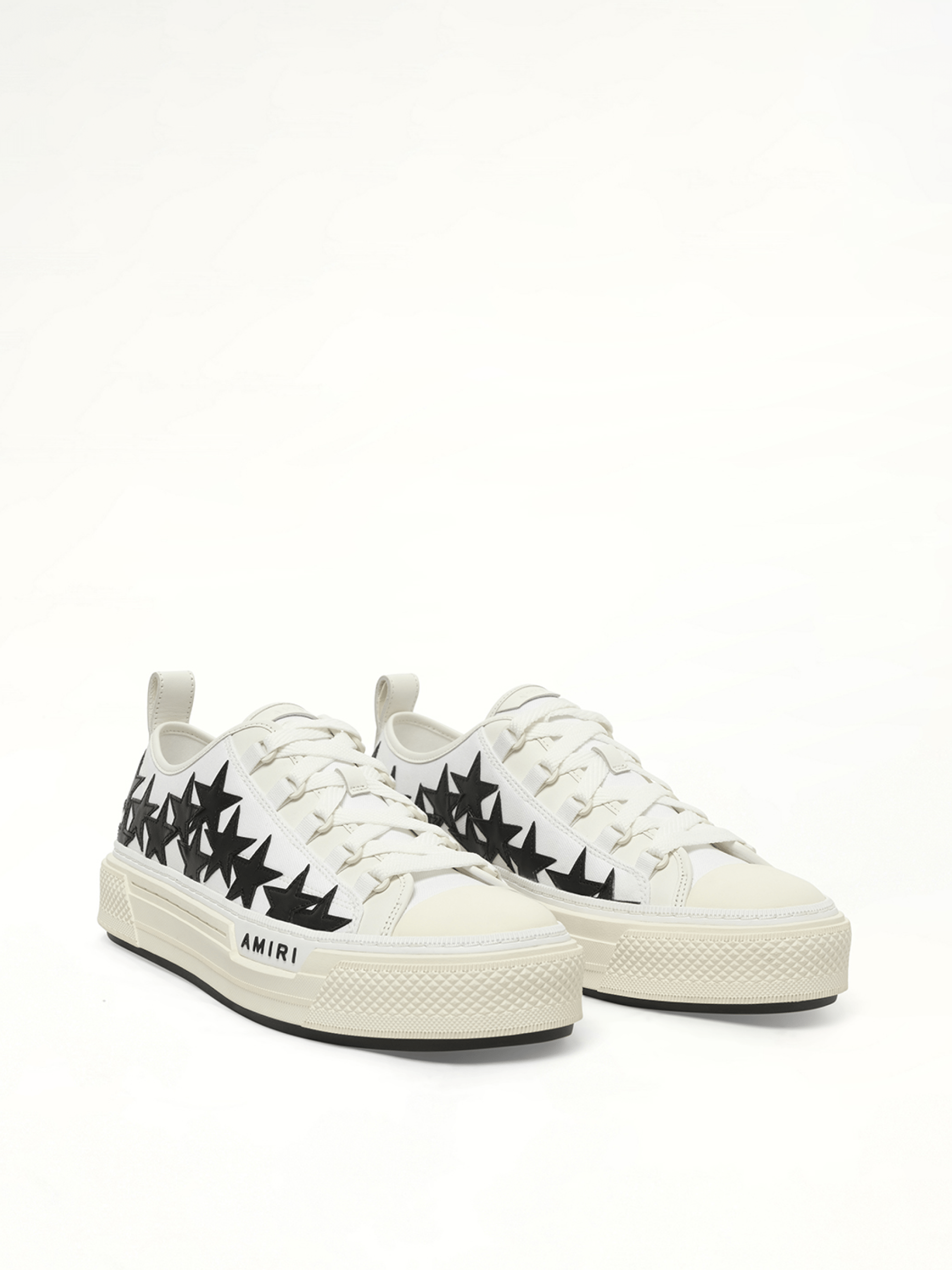 Court Low Sneaker in White/Black Front View | AMIRI