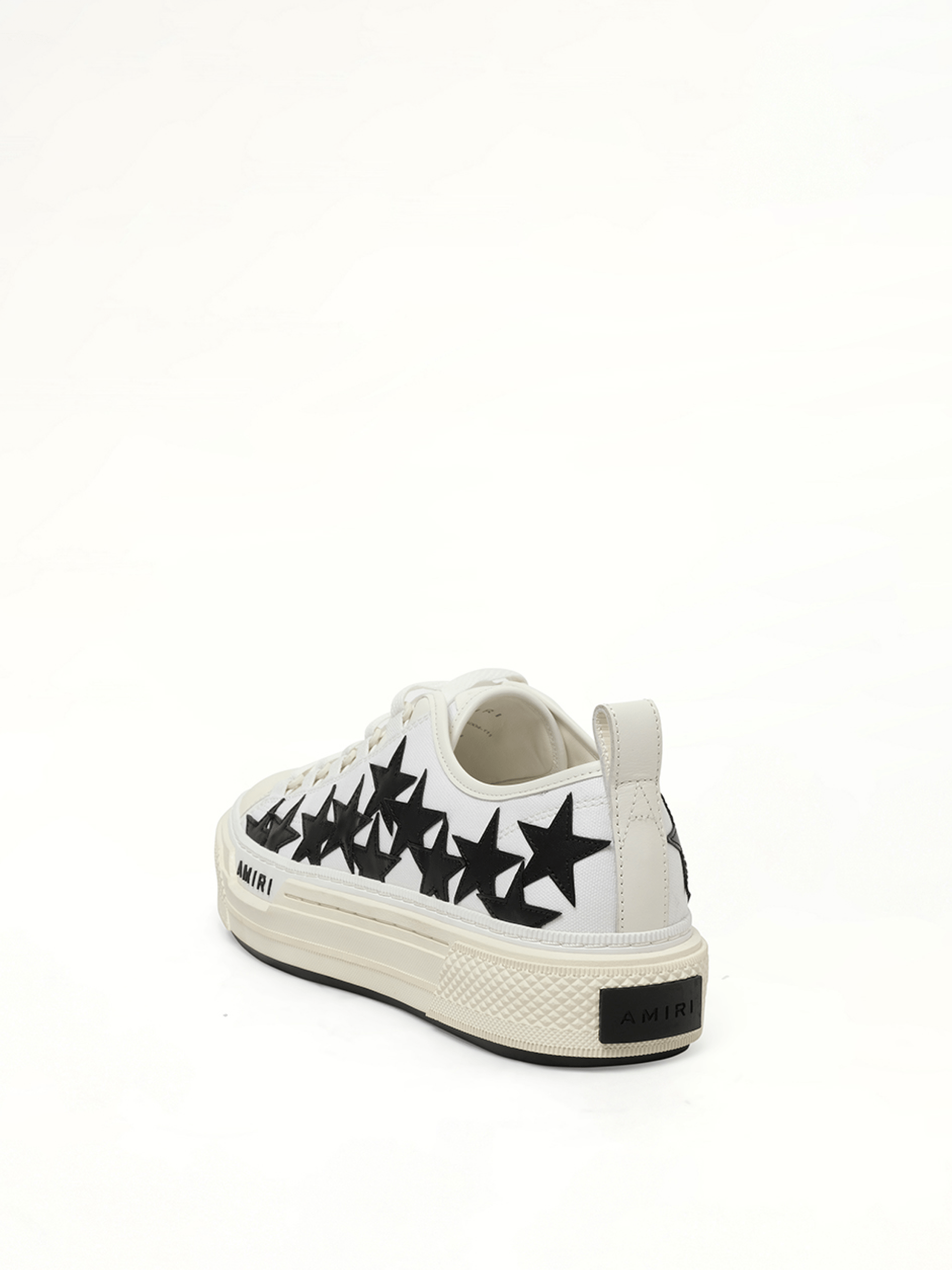 Court Low Sneaker in White/Black Back View | AMIRI