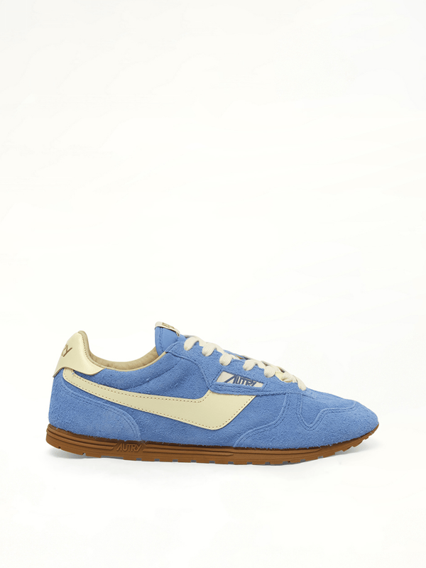 Windspin Low Sneakers in Yatch Blue/Rutabaga Side View | AUTRY