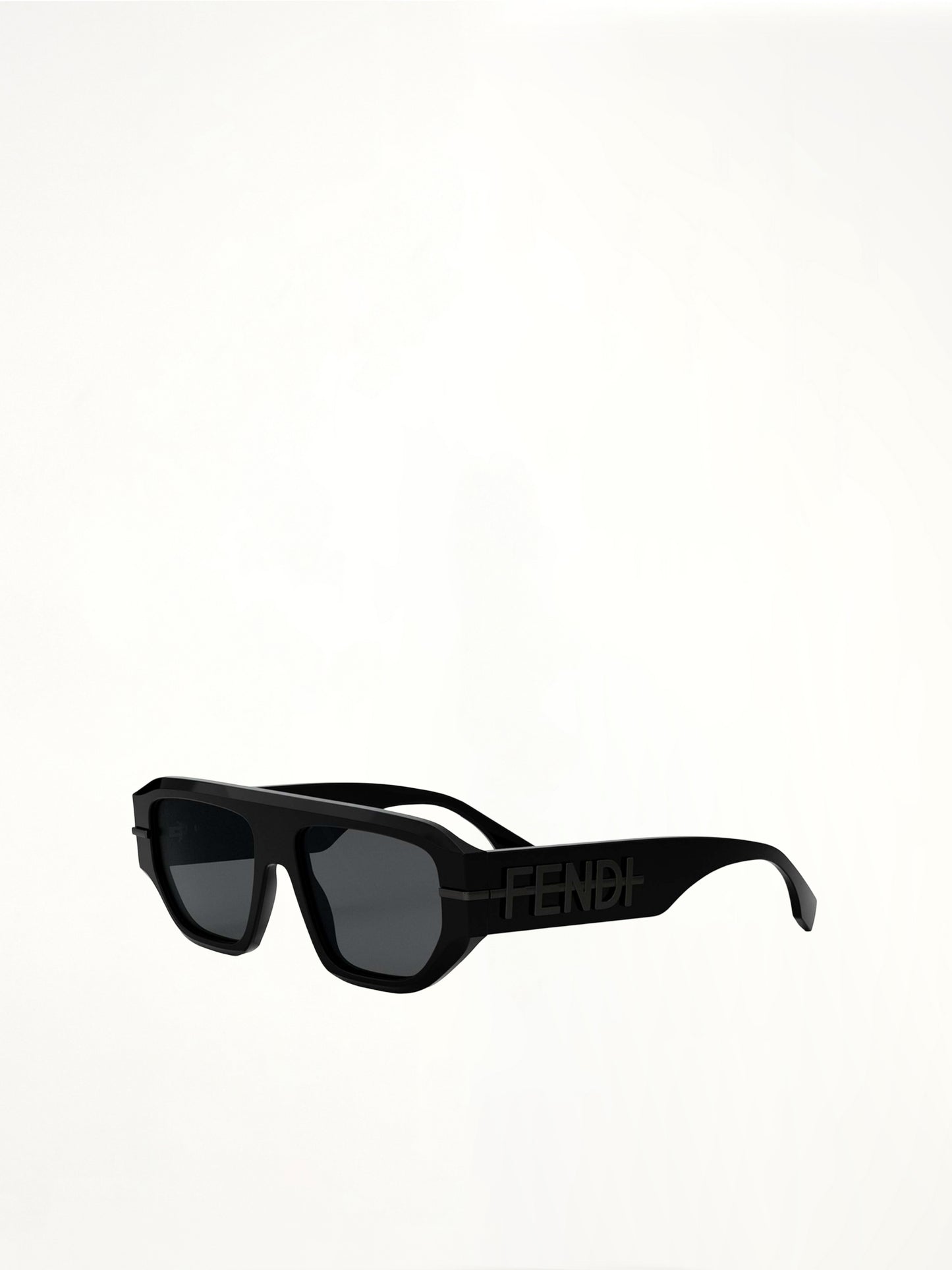 Fe40142I Acetate Sunglasses in Black/Silver