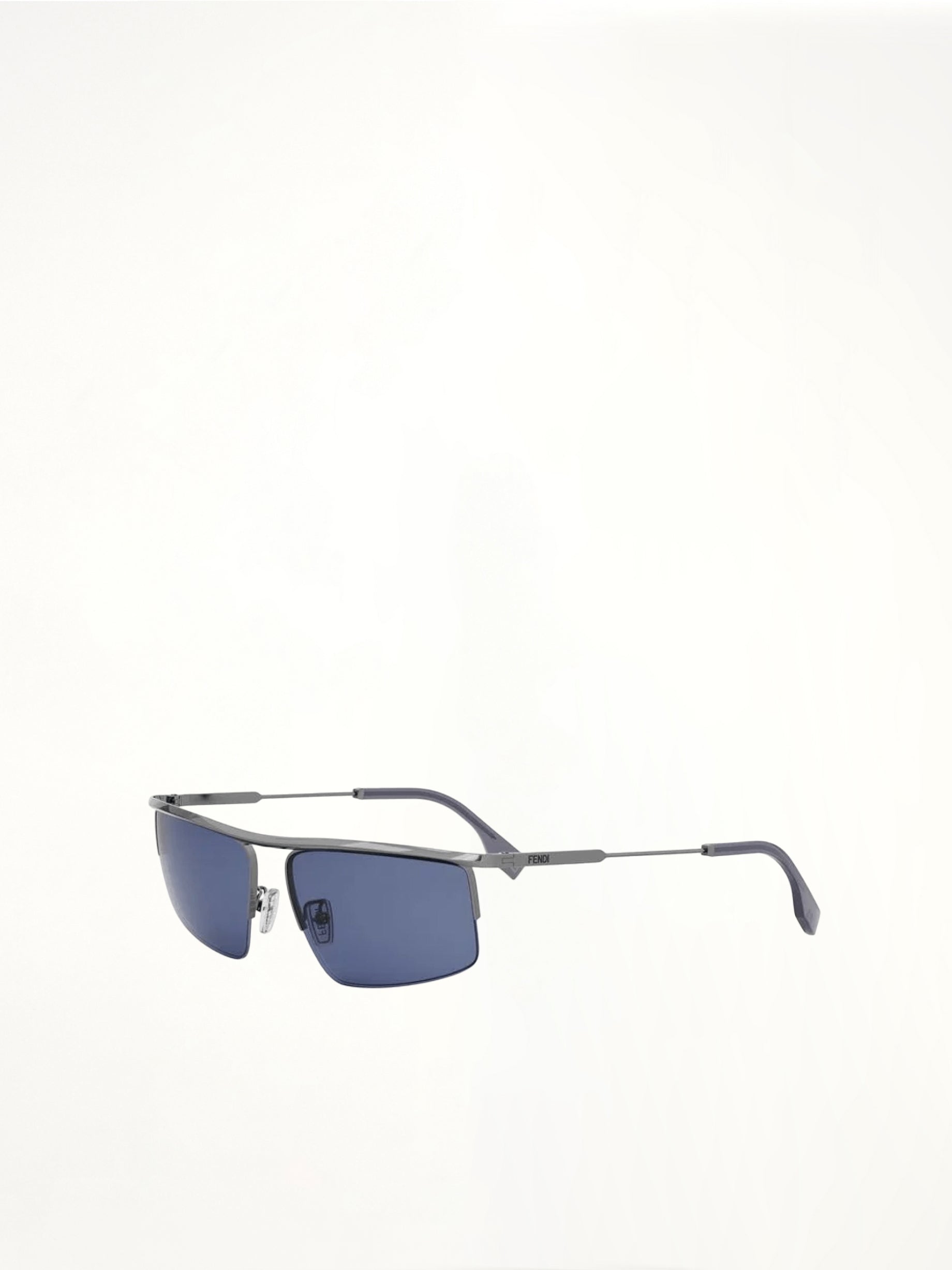 Fendi FE40141U 6012V Metal Sunglasess in Grey/Blue