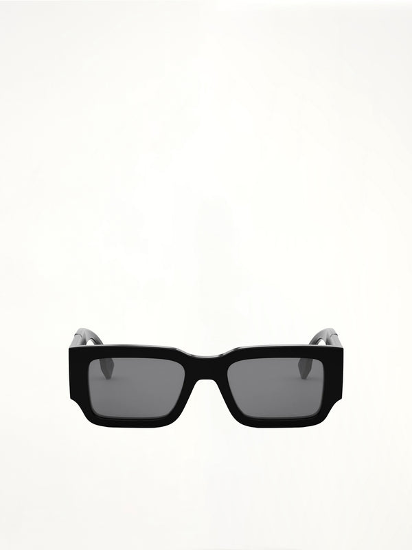Fendi FE40131I 5101A Acetate Sunglasses in Black/Silver