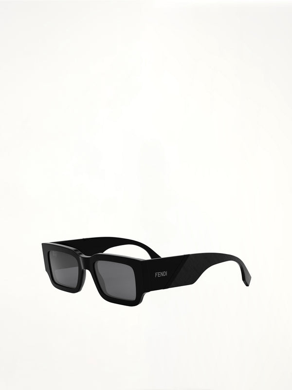 Fendi FE40131I 5101A Acetate Sunglasses in Black/Silver