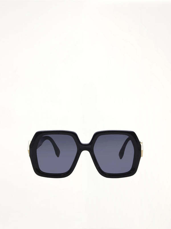 Fendi FE40139F 5401V Acetate Sunglasess in Black/Gold
