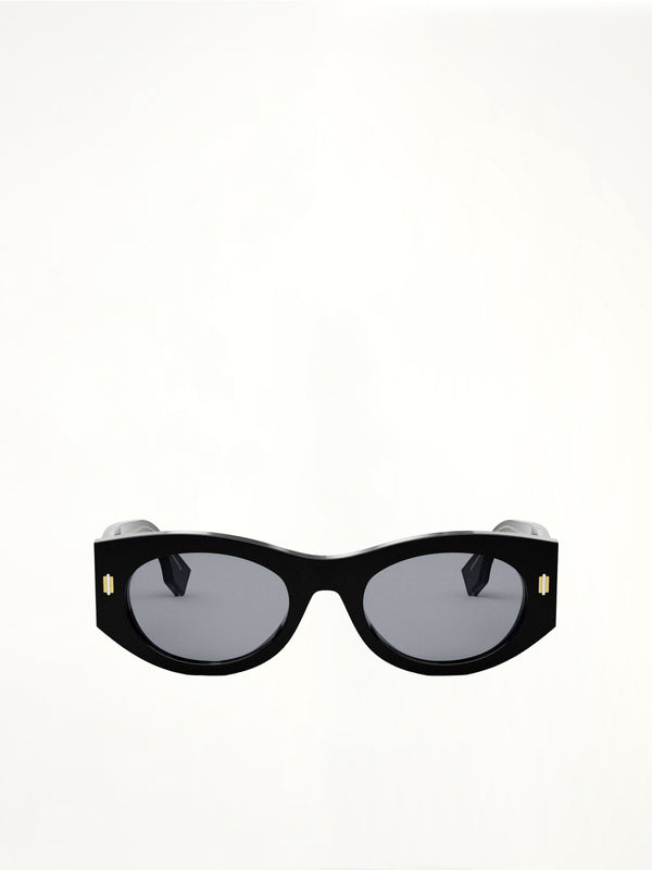 Fendi FE40125F 5301V Acetate Sunglasses in Black/Gold