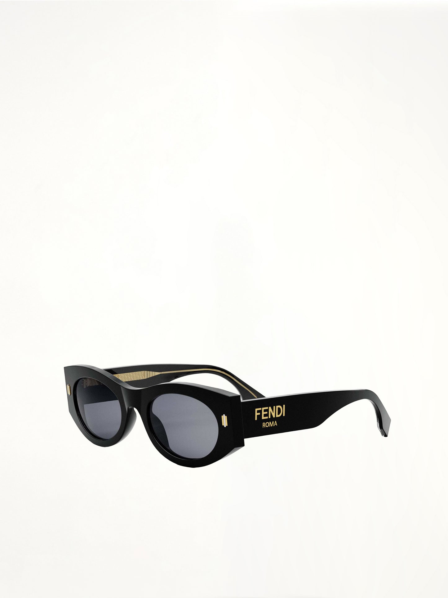Fendi FE40125F 5301V Acetate Sunglasses in Black/Gold