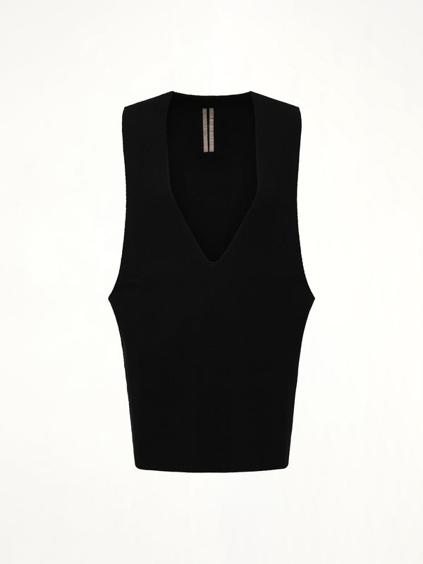 V Tank Sweater in Black