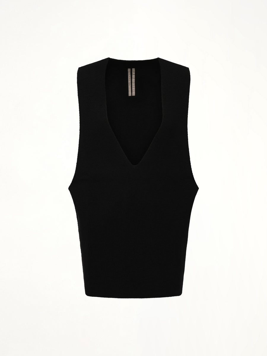 V Tank Sweater in Black