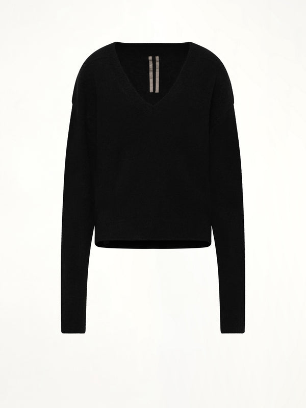 Tommy V Neck Sweater in Black