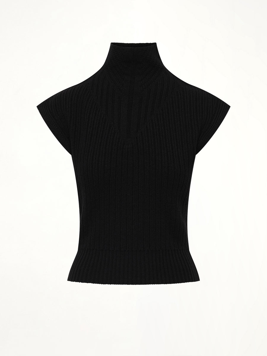 SL Turtle Cable Sweater in Black