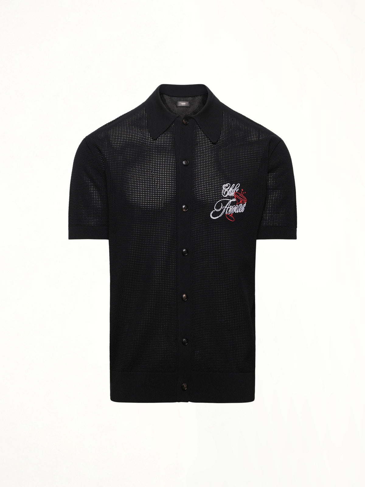 Club Amiri Crochet Shirt in Black