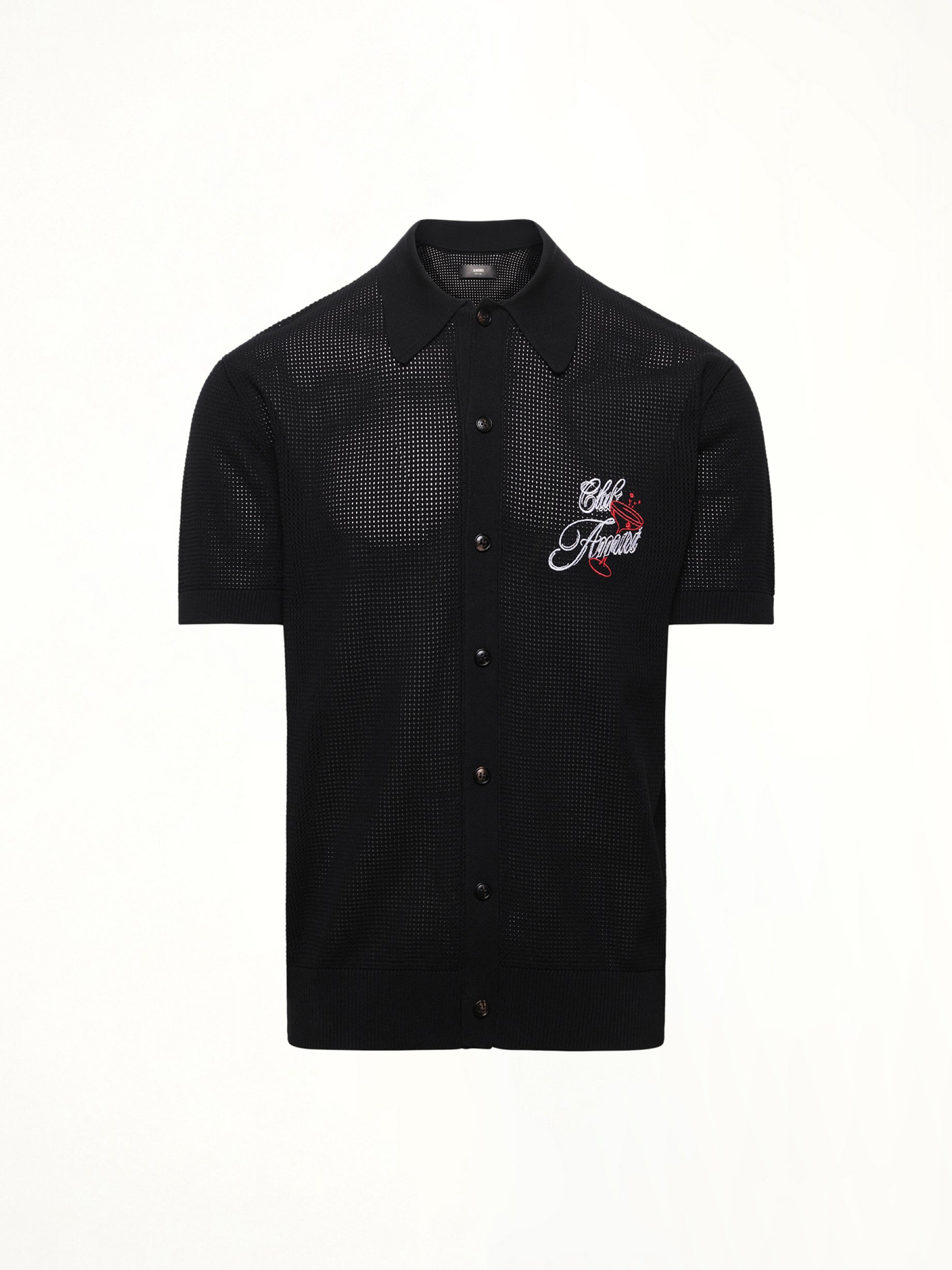 Club Amiri Crochet Shirt in Black