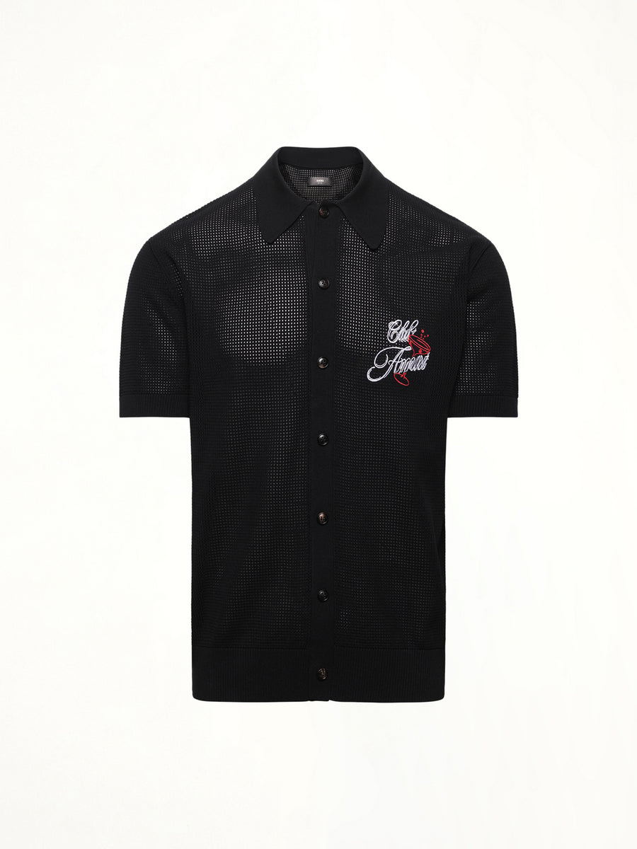 Club Amiri Crochet Shirt in Black