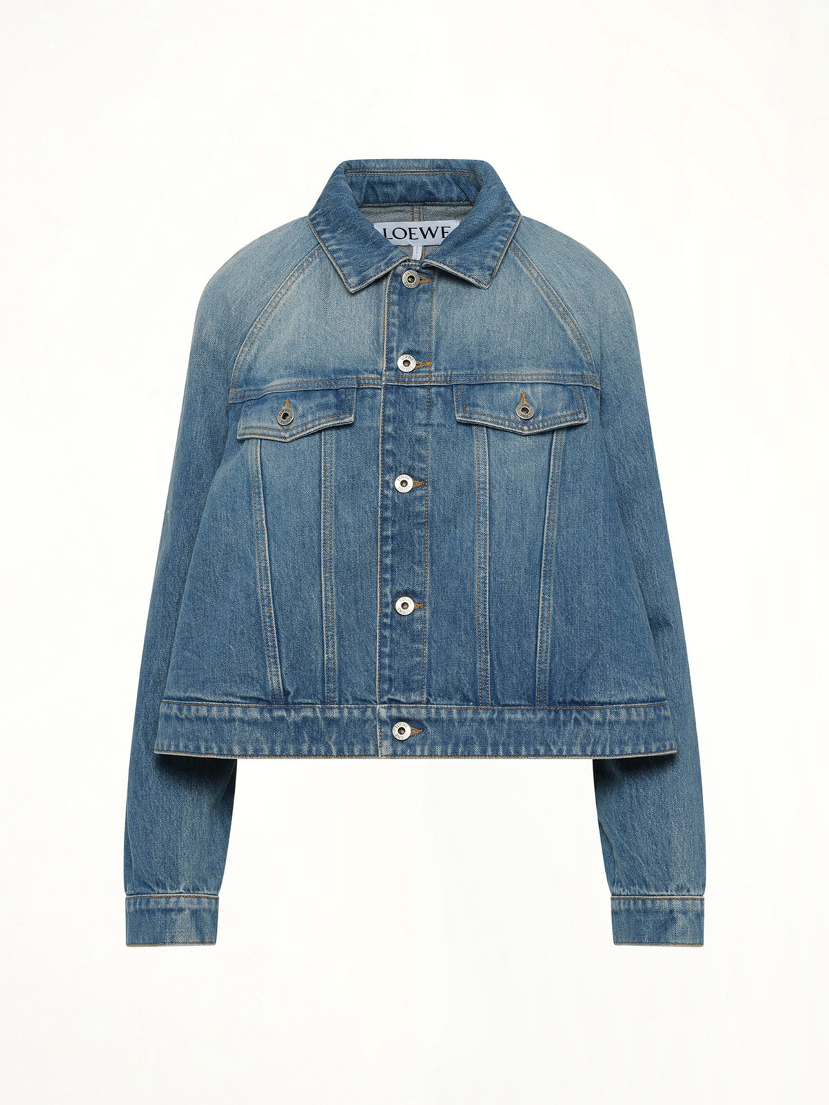 Trapeze Jacket in Denim Blue