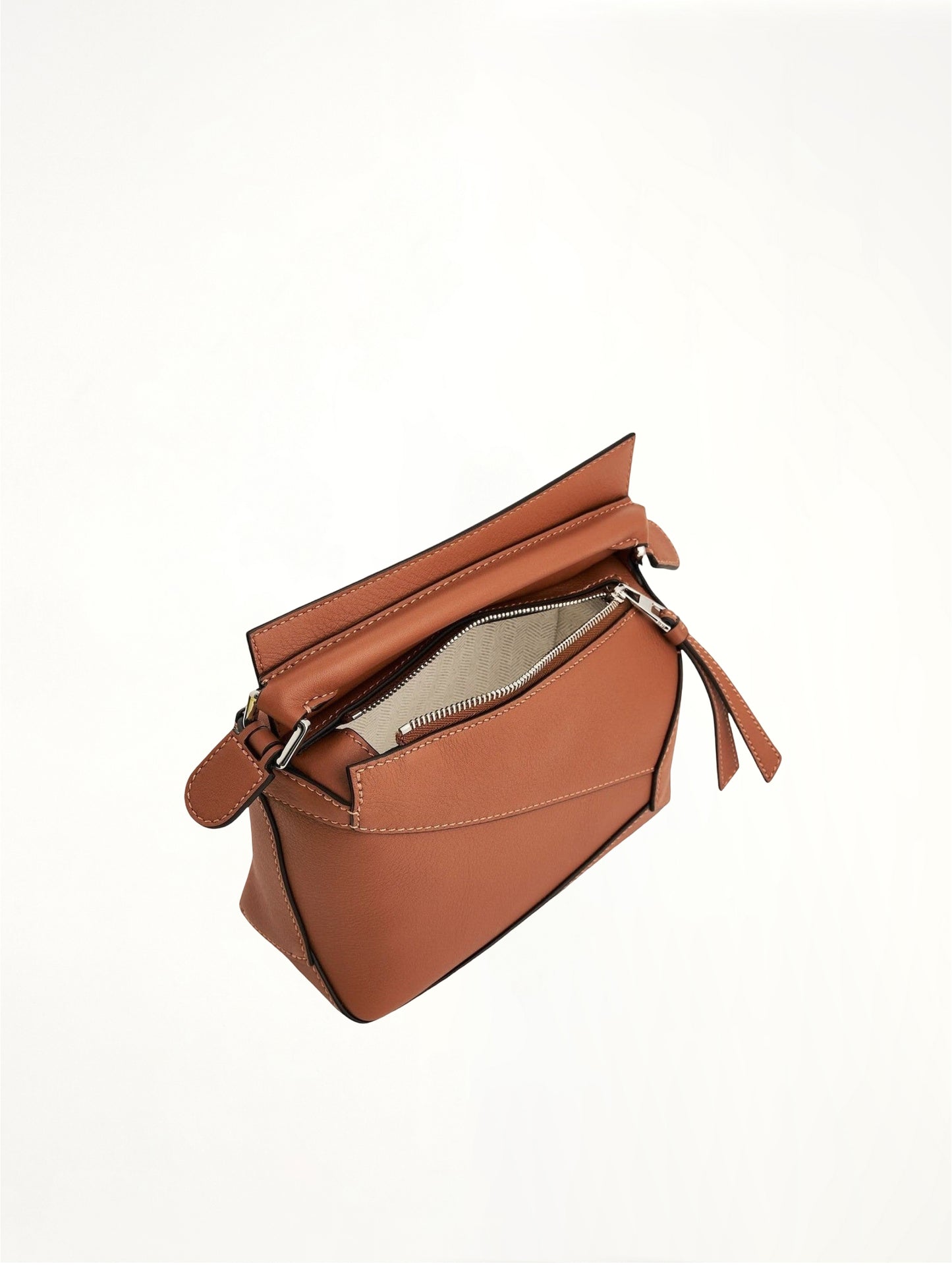 Mini Puzzle Edge Bag in Tan