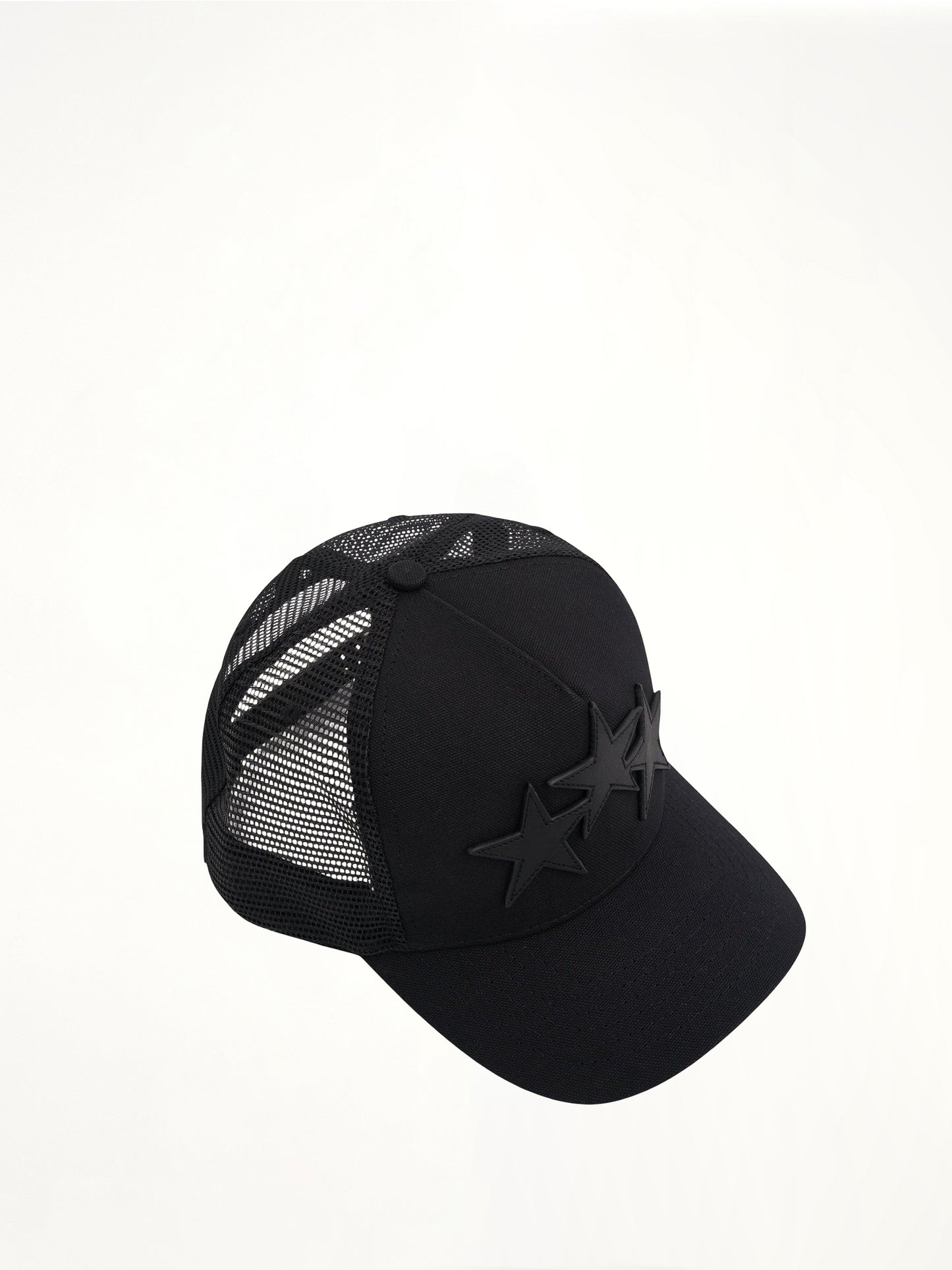 3 Star Trucker Hat in Black
