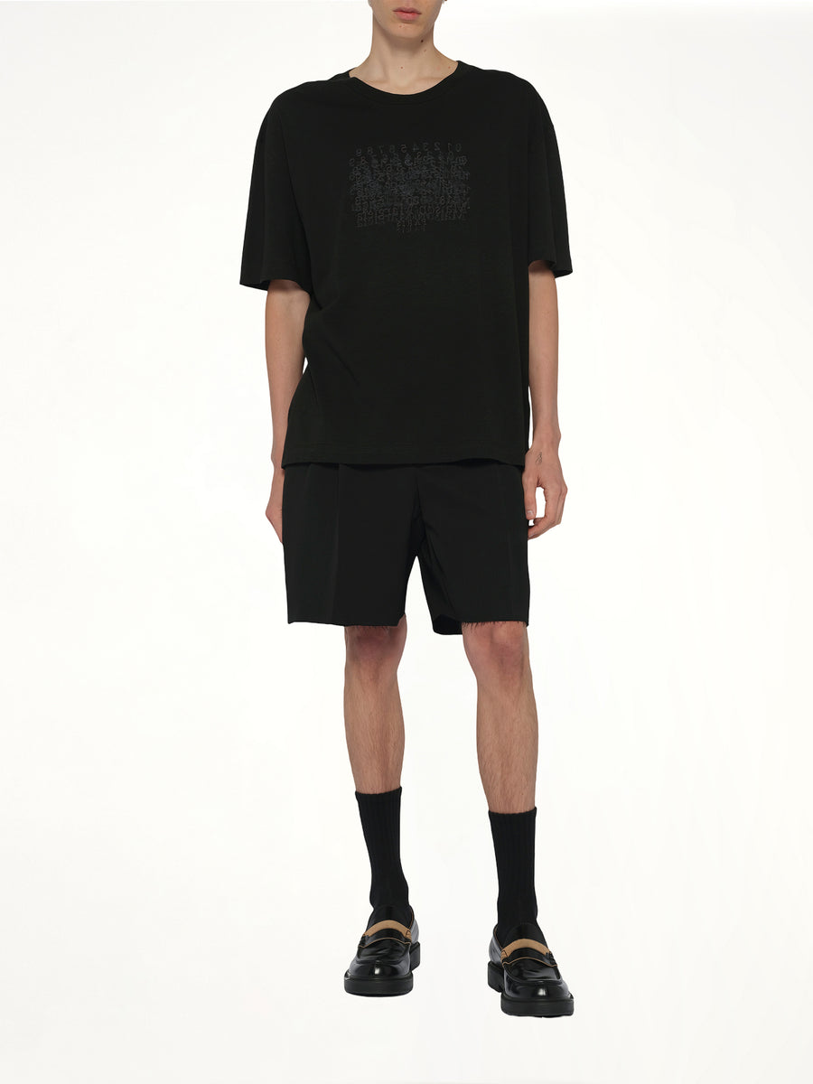 Slubby Logo T-Shirt in Washed Black