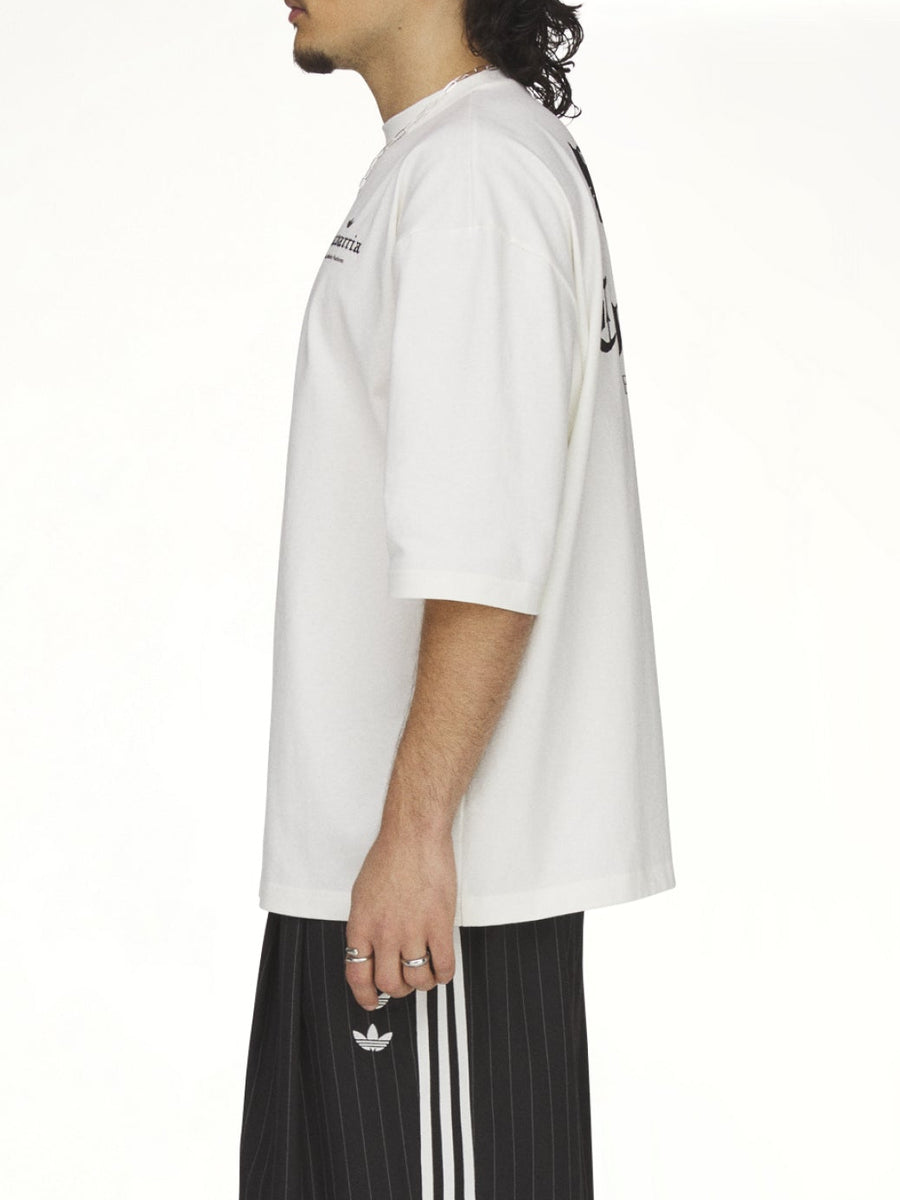 Adidas x Chavarria Logo SS T-Shirt in Off White
