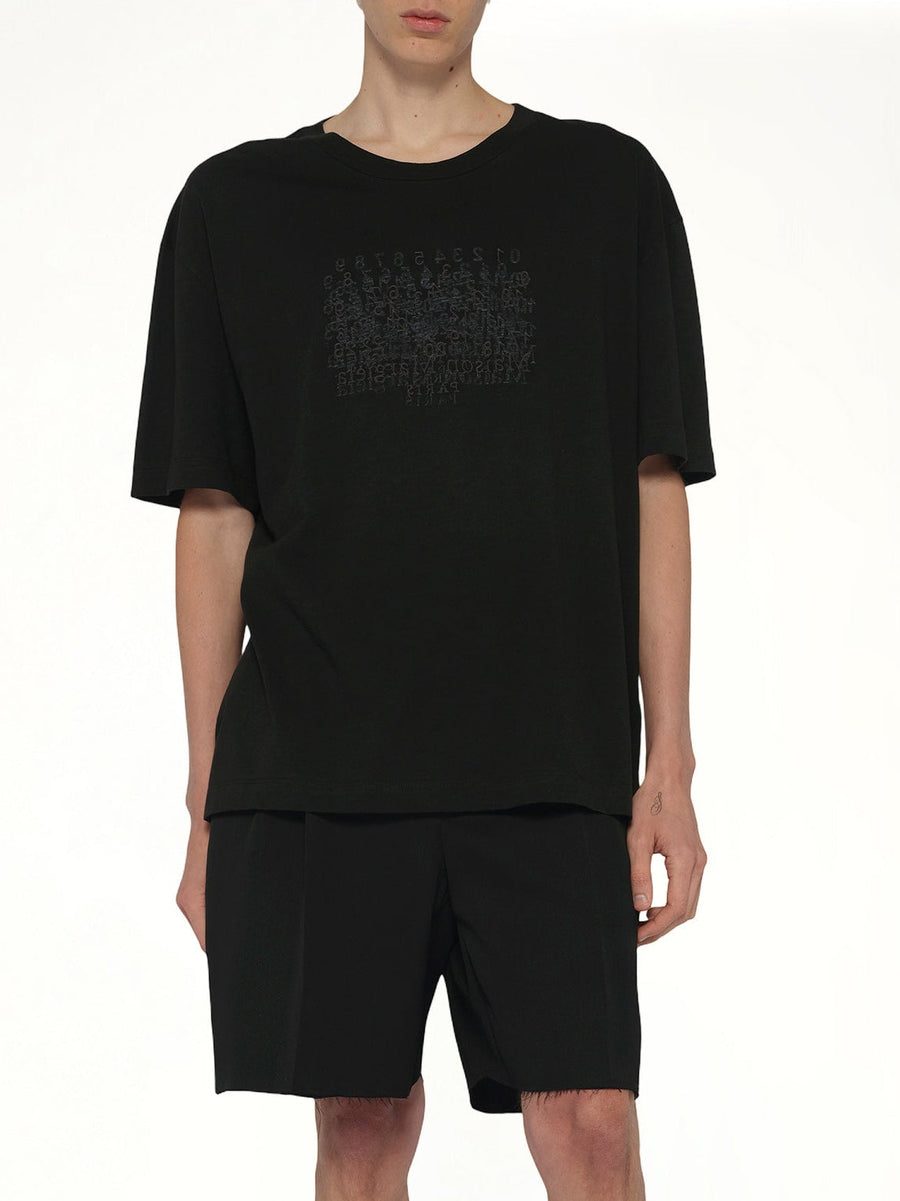 Slubby Logo T-Shirt in Washed Black