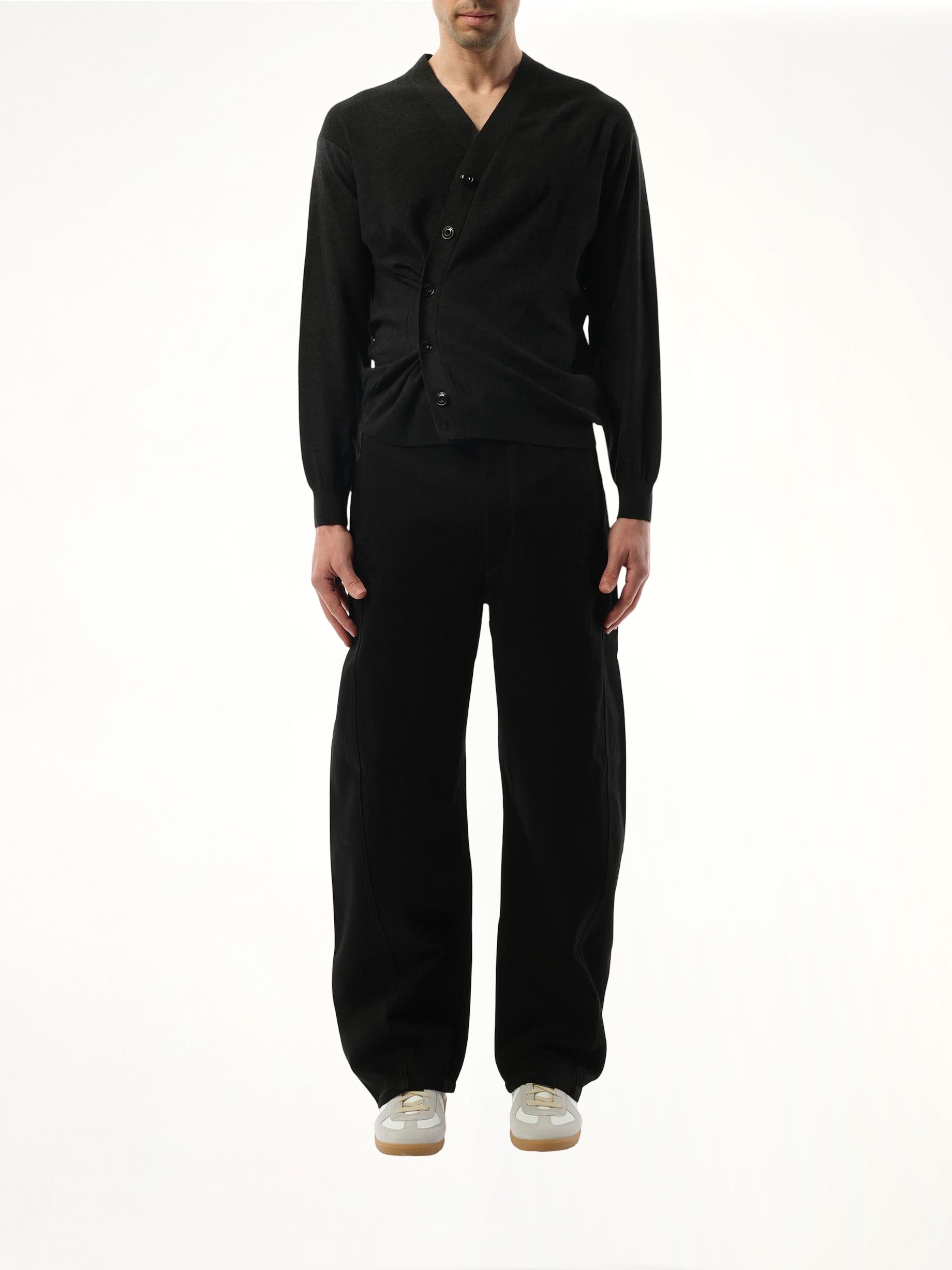 Relaxed Twist Cardigan in Anthracite