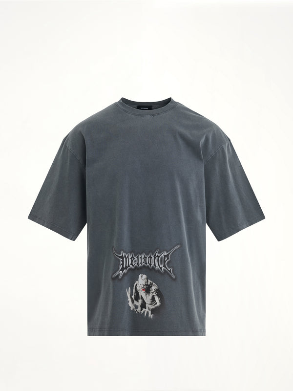 ヴィンテージホラープリントTシャツ ネイビー