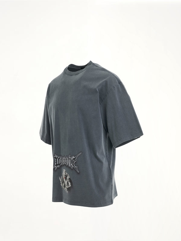 ヴィンテージホラープリントTシャツ ネイビー