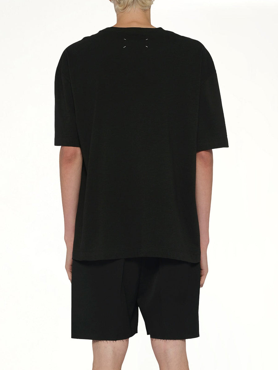 Slubby Logo T-Shirt in Washed Black
