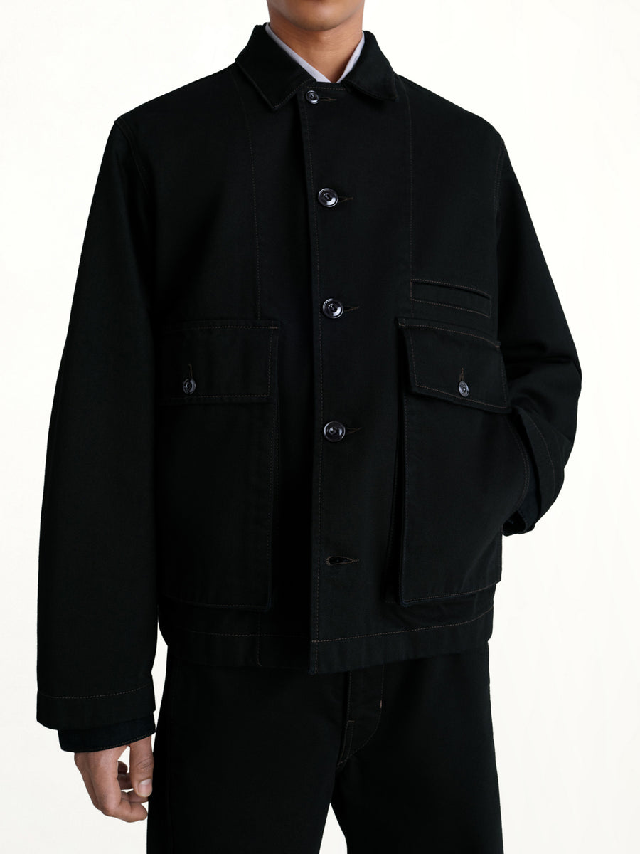 Boxy Outer Jacket in Black