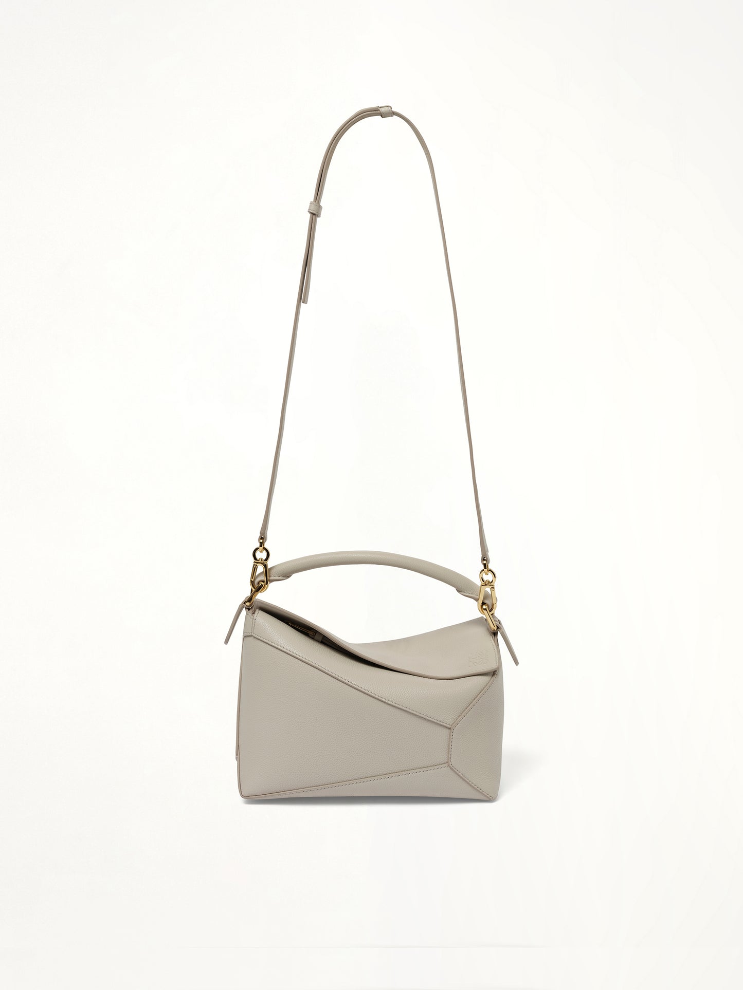 Puzzle Edge Small Bag in Light Ghost