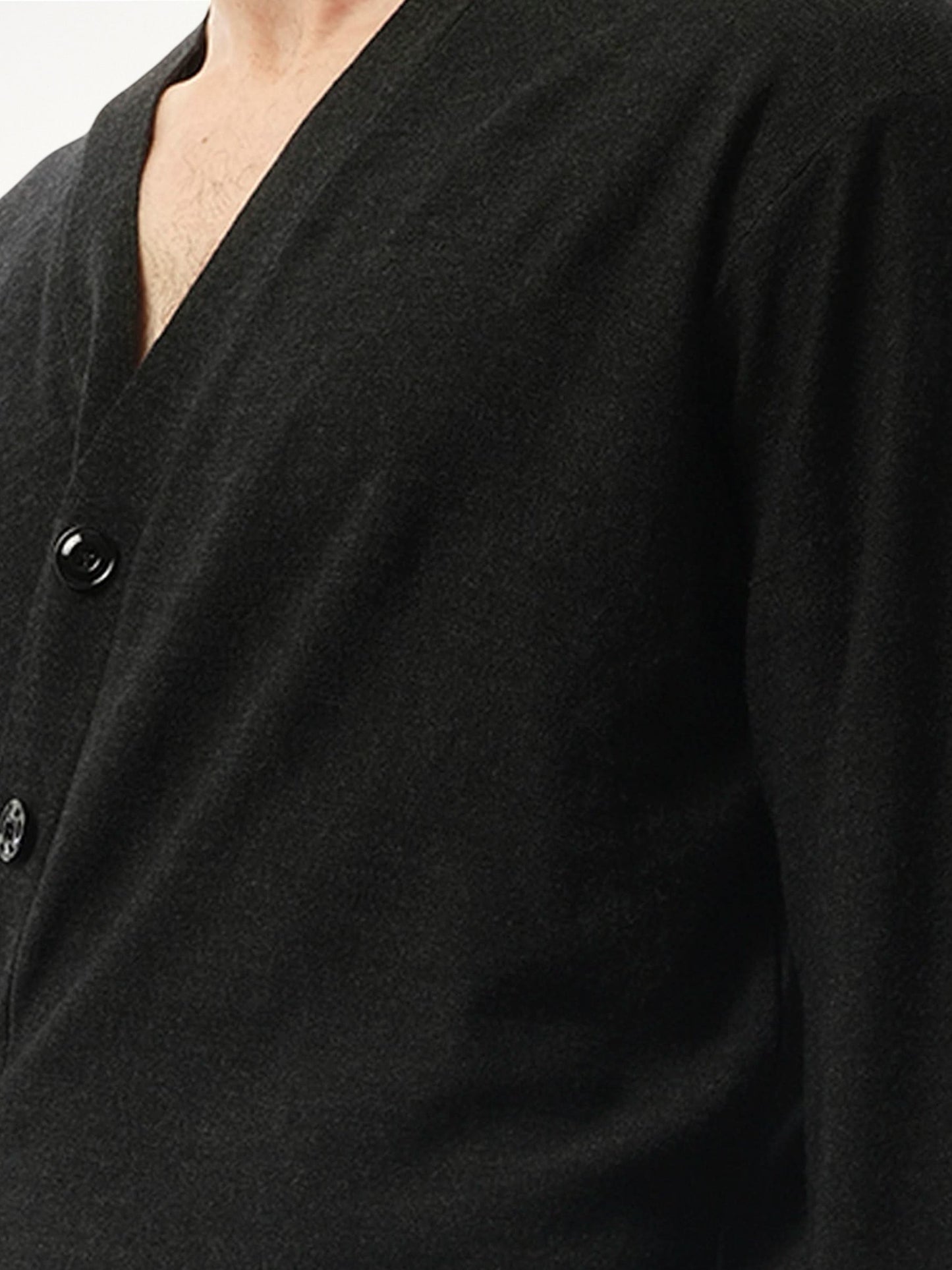 Relaxed Twist Cardigan in Anthracite