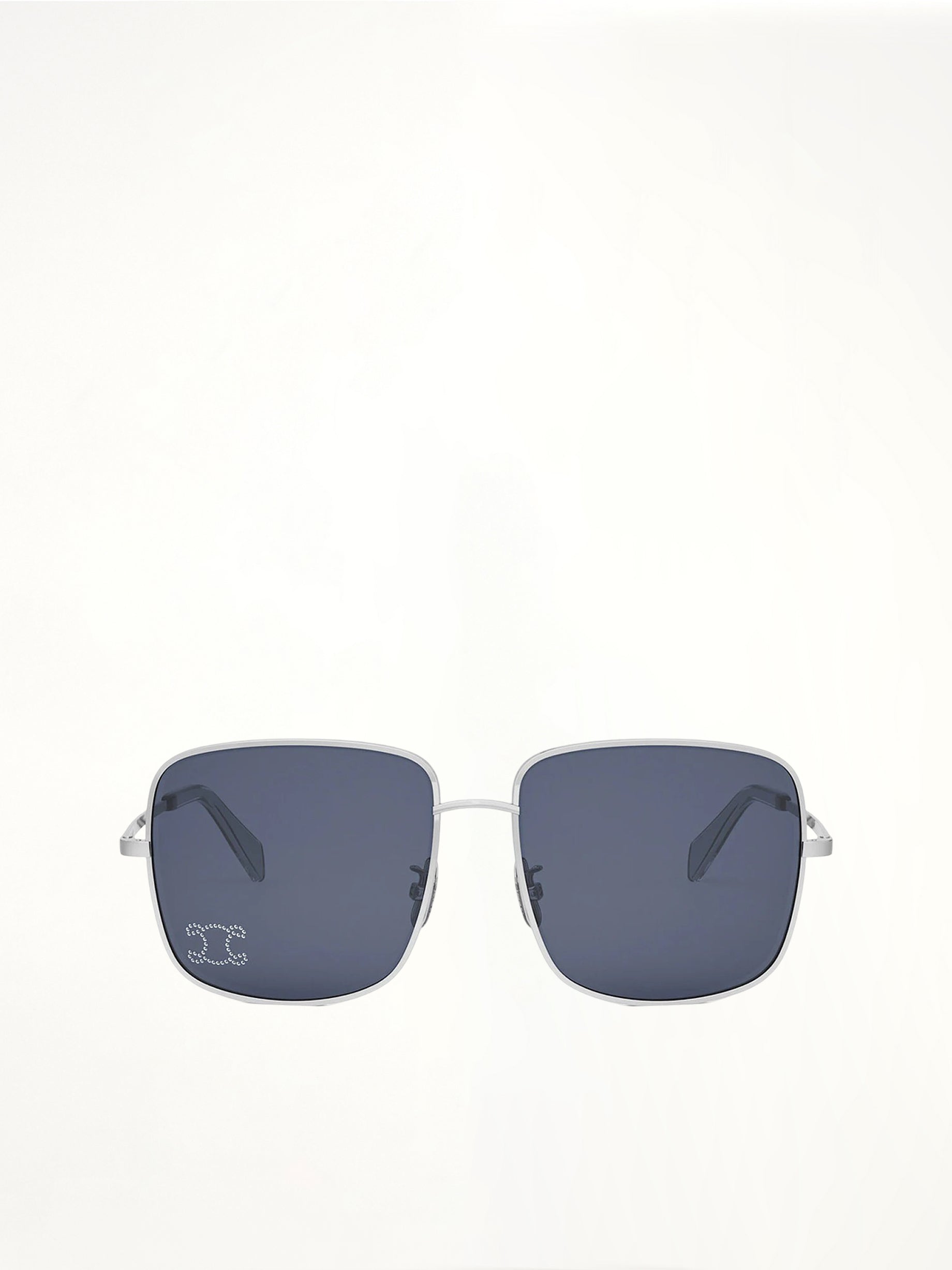 Celine CL40284U 金属太阳镜,银色/蓝色