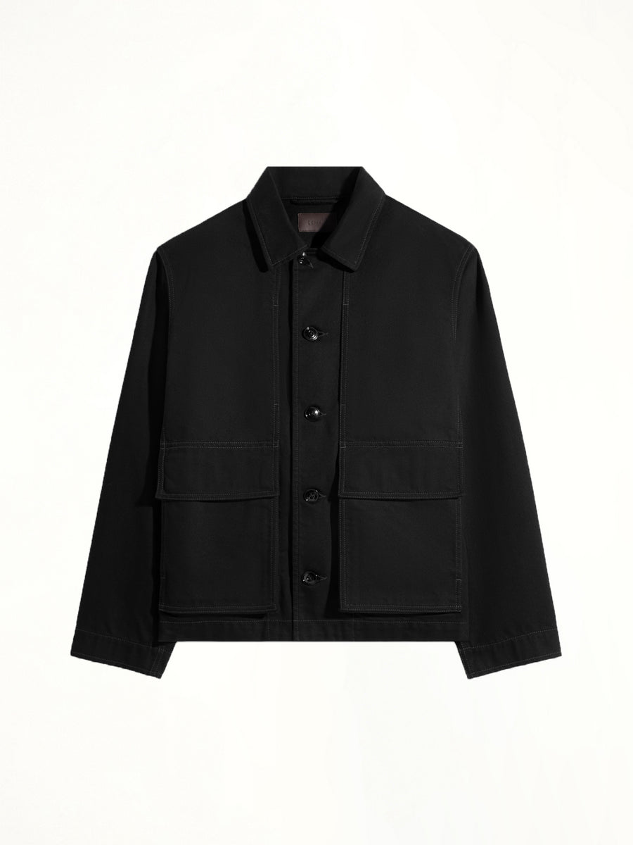 Boxy Heavy Jacket in Black