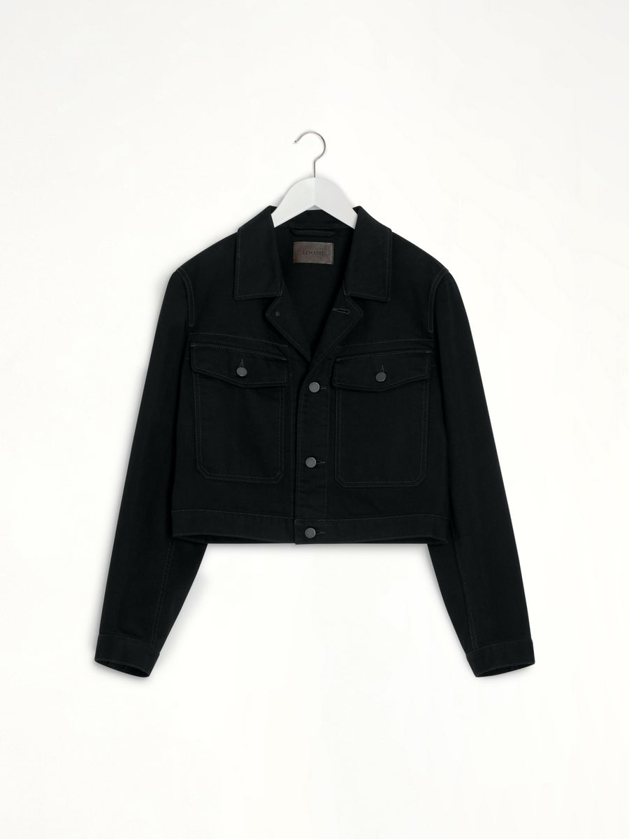 Cropped Blouson in Black