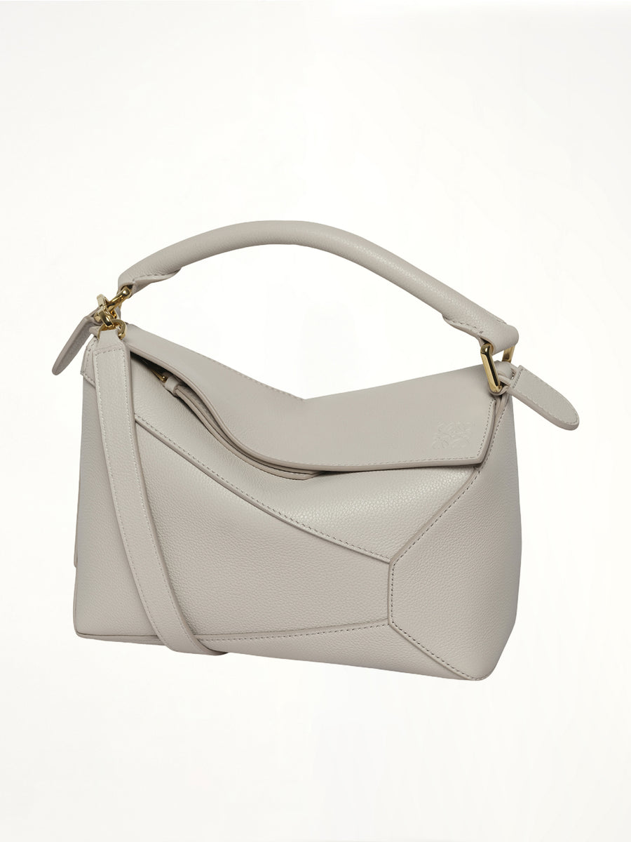 Puzzle Edge Small Bag in Light Ghost