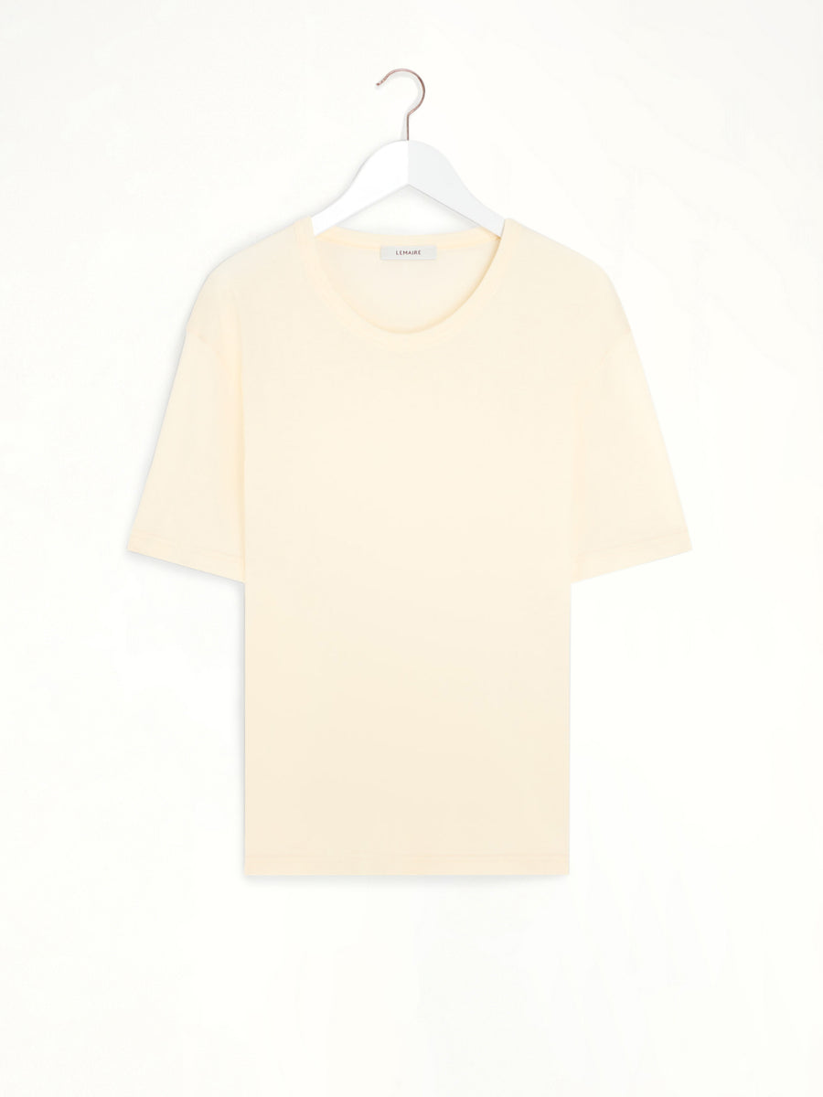 Rib SS T-Shirt in Light Cream