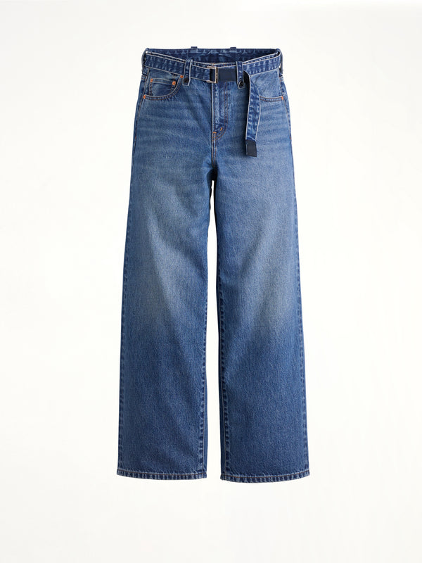 Sacai x Levi's Unisex Belted Wide Pants in Blue