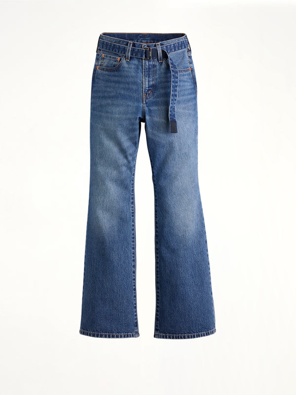 Sacai x Levi's Unisex Belted Flare Pants in Blue
