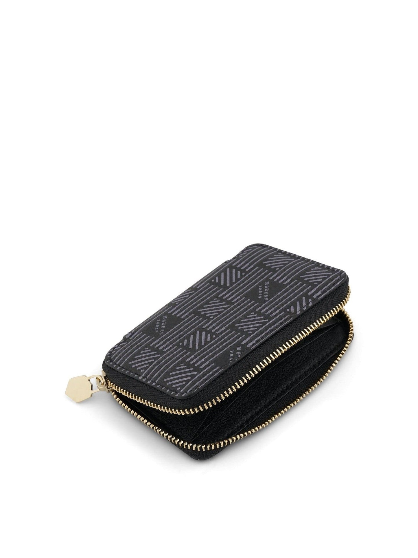 Mini Zip Wallet in Black