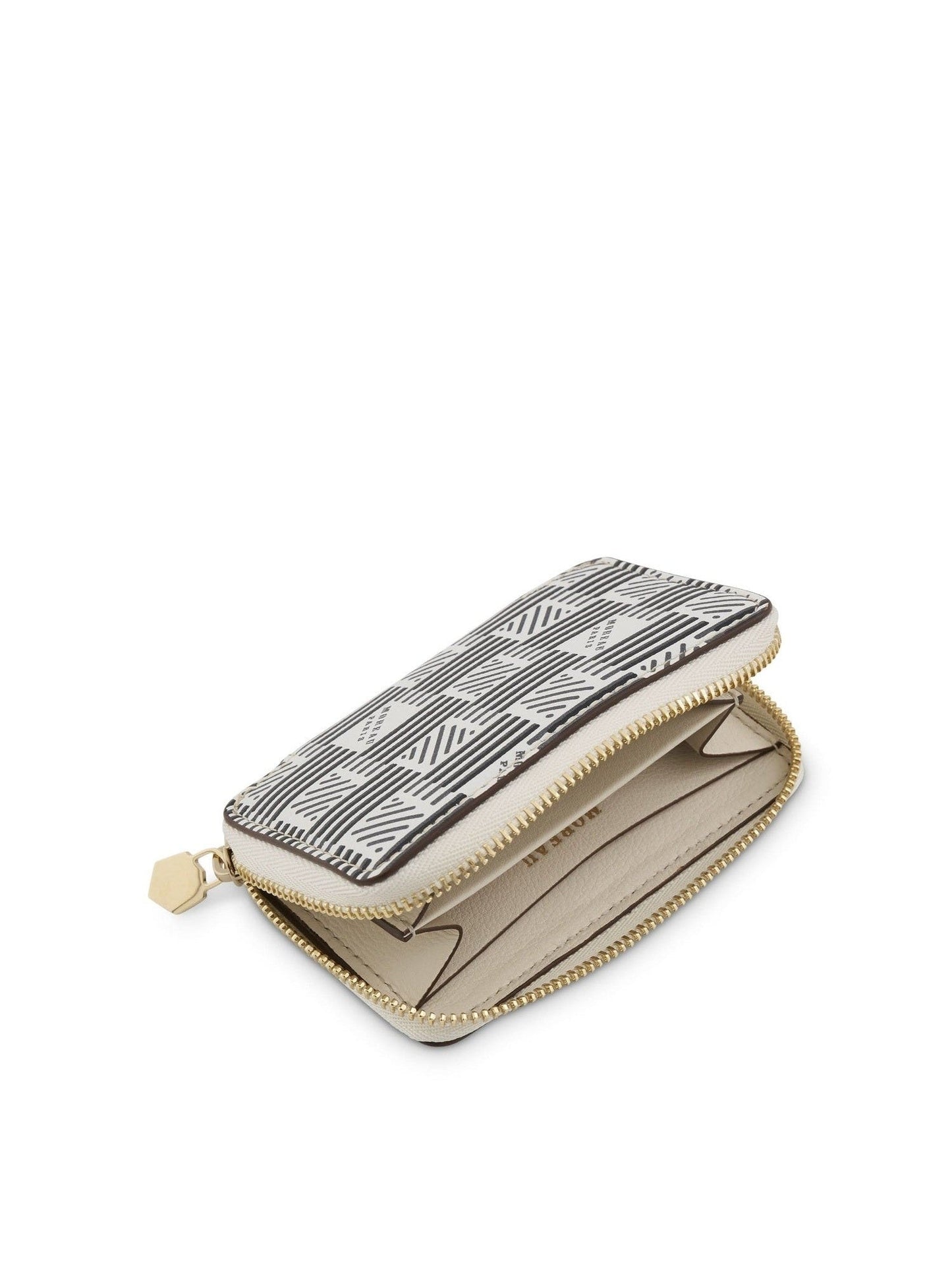 Mini Zip Wallet in White