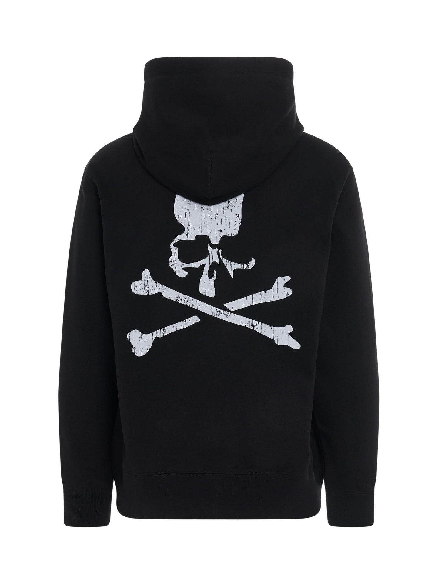 Rubbed Logo Hoodie in Black